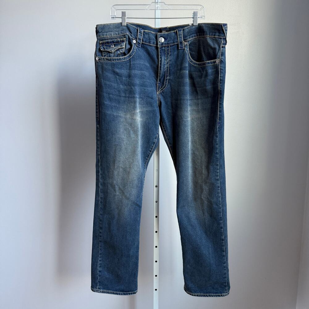 True Religion sz 40 blue Ricky relaxed straight jeans‎